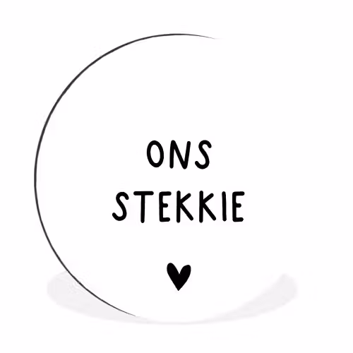 Ons stekkie - Spreuken - Quotes Wandcirkel aluminium klein -3d