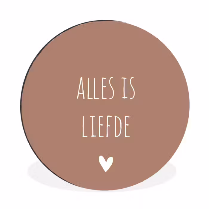 Quotes - Alles is liefde - Spreuken - Bløf Wandcirkel aluminium klein -3d