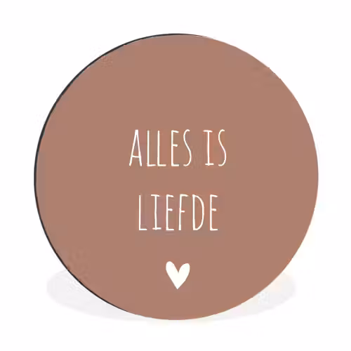 Quotes - Alles is liefde - Spreuken - Bløf Wandcirkel aluminium klein -3d