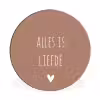 Quotes - Alles is liefde - Spreuken - Bløf Wandcirkel aluminium klein -3d