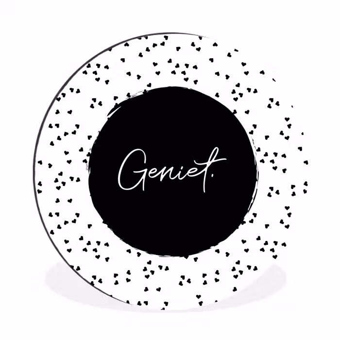 Quotes - Geniet - Zomer - Tekst Wandcirkel aluminium klein -3d