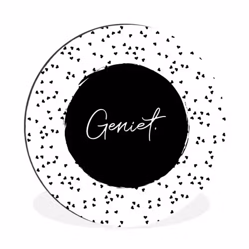 Quotes - Geniet - Zomer - Tekst Wandcirkel aluminium klein -3d