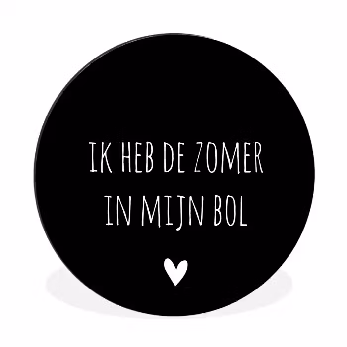 Quotes - Ik heb de zomer in mijn bol - André Hazes - Spreuken Wandcirkel aluminium klein -3d