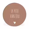 Quotes - Ik hou van jou - Spreuken Wandcirkel aluminium klein -3d