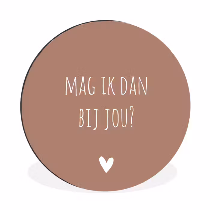 Quotes - Mag ik dan bij jou - Claudia de Breij - Spreuken Wandcirkel aluminium klein -3d