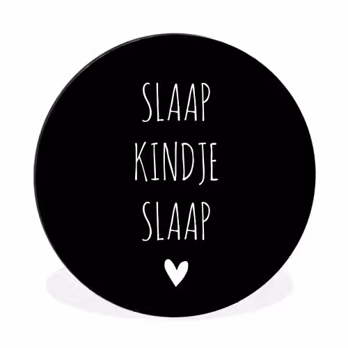 Quotes - Slaap kindje slaap - Spreuken Wandcirkel aluminium klein -3d