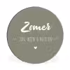 Quotes - Zomer, zon, wijn & kletsen - Tekst - Zomer Wandcirkel aluminium klein -3d