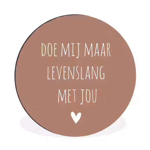 Quotes - Spreuken - Doe mij maar levenslang met jou Wandcirkel aluminium klein -3d