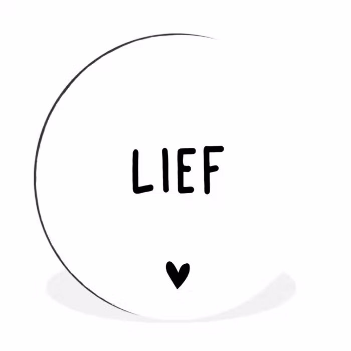 Quotes - Lief - Spreuken Wandcirkel aluminium klein -3d