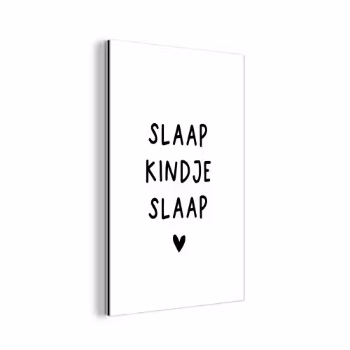 Slaap kindje slaap - Spreuken - Quotes aluminium wit klein -3d