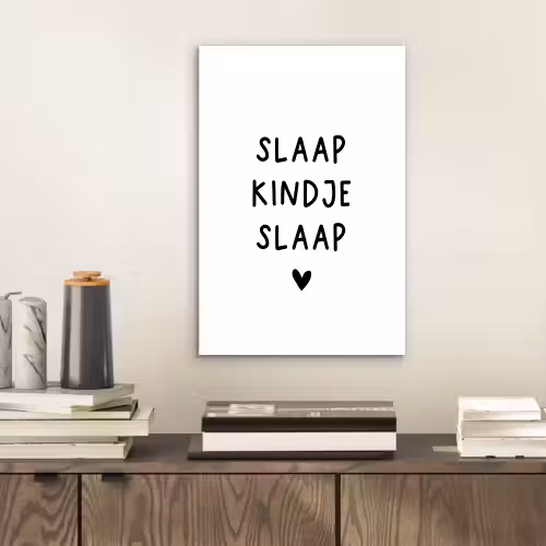 Slaap kindje slaap - Spreuken - Quotes aluminium wit klein -sfeer1