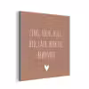 Zing vecht huil bid lach werk en bewonder - Quotes - Spreuken - Ramses Shaffy aluminium wit klein -3d