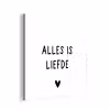 Spreuken - Alles is liefde - Bløf - Quotes aluminium wit klein -3d