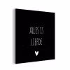 Spreuken - Alles is liefde - Quotes - Bløf aluminium wit klein -3d