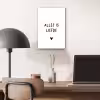 Spreuken - Alles is liefde - Quotes - Bløf aluminium wit klein -sfeer5