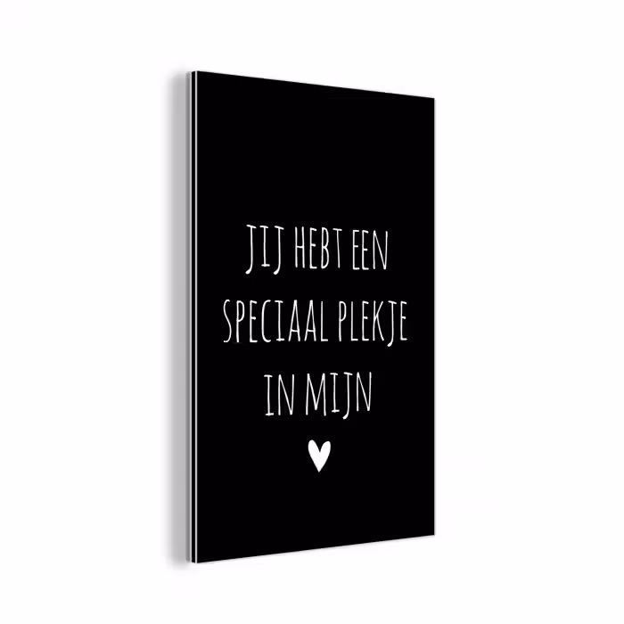 Spreuken - Een speciaal plekje in mijn hart - Quotes aluminium wit klein -3d