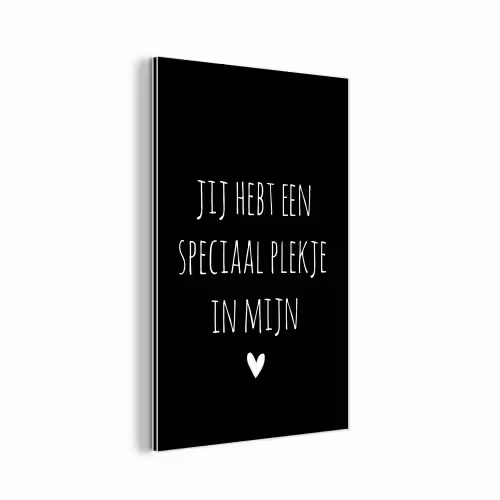 Spreuken - Een speciaal plekje in mijn hart - Quotes aluminium wit klein -3d