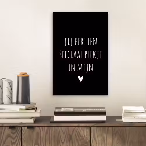 Spreuken - Een speciaal plekje in mijn hart - Quotes aluminium wit klein -sfeer1