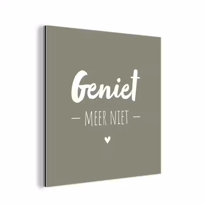 Spreuken - Geniet meer niet - Zomer - Tekst - Genieten aluminium wit klein -3d
