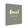 Spreuken - Geniet meer niet - Zomer - Tekst - Genieten aluminium wit klein -3d