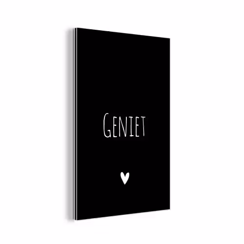 Spreuken - Geniet - Quotes aluminium wit klein -3d