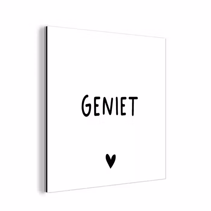 Spreuken - Geniet - Quotes aluminium wit klein -3d