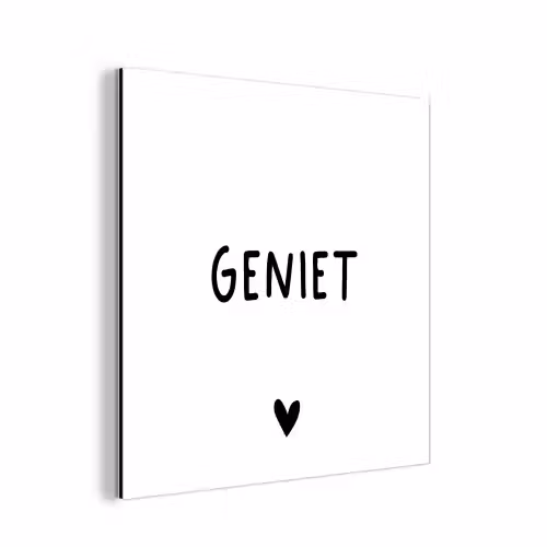 Spreuken - Geniet - Quotes aluminium wit klein -3d