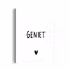 Spreuken - Geniet - Quotes aluminium wit klein -3d