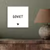 Spreuken - Geniet - Quotes aluminium wit klein -sfeer2