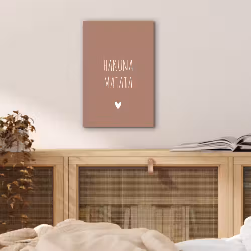 Spreuken - Hakuna matata - Quotes aluminium wit klein -sfeer3