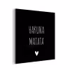 Spreuken - Hakuna matata - Quotes aluminium wit klein -3d