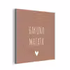 Spreuken - Hakuna matata - Quotes aluminium wit klein -3d