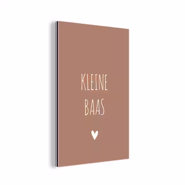 Spreuken - Kleine baas - Quotes aluminium wit klein -3d