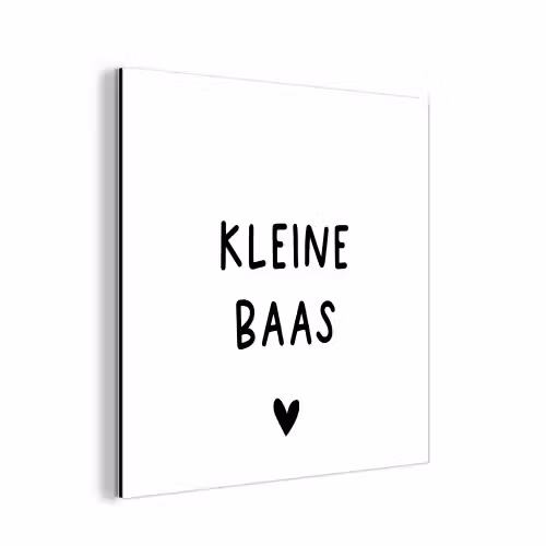 Spreuken - Kleine baas - Quotes aluminium wit klein -3d