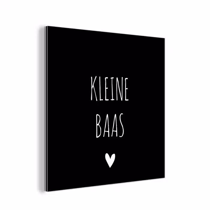 Spreuken - Kleine baas - Quotes aluminium wit klein -3d