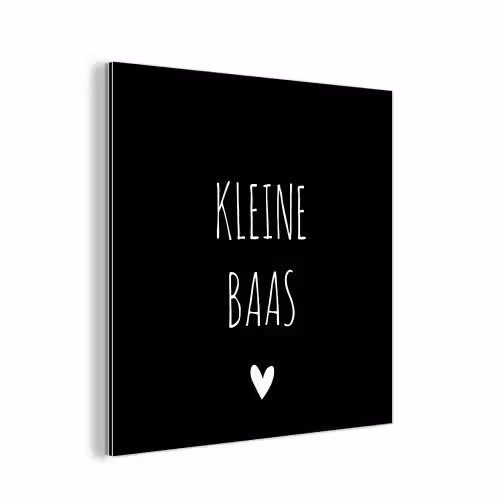 Spreuken - Kleine baas - Quotes aluminium wit klein -3d