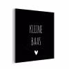 Spreuken - Kleine baas - Quotes aluminium wit klein -3d