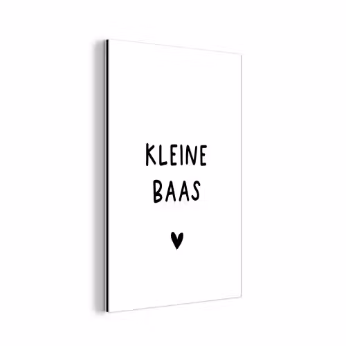 Spreuken - Kleine baas - Quotes aluminium wit klein -3d