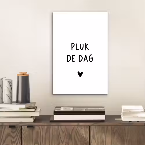 Spreuken - Pluk de dag - Quotes - Carpe diem aluminium wit klein -sfeer1