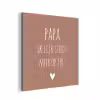Spreuken - Papa ik lijk steeds meer op jou - Quotes - Papa - Stef Bos aluminium wit klein -3d