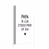 Spreuken - Papa - Papa ik lijk steeds meer op jou - Quotes - Stef Bos aluminium wit klein -3d