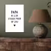 Spreuken - Papa - Papa ik lijk steeds meer op jou - Quotes - Stef Bos aluminium wit klein -sfeer2