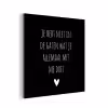 Spreuken - Wat je allemaal met me doet - Quotes aluminium wit klein -3d