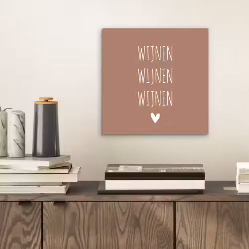 Spreuken - Wijnen wijnen wijnen - Quotes aluminium wit klein -sfeer1