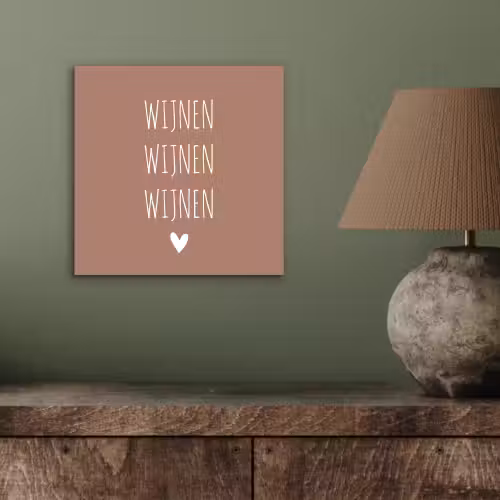 Spreuken - Wijnen wijnen wijnen - Quotes aluminium wit klein -sfeer2