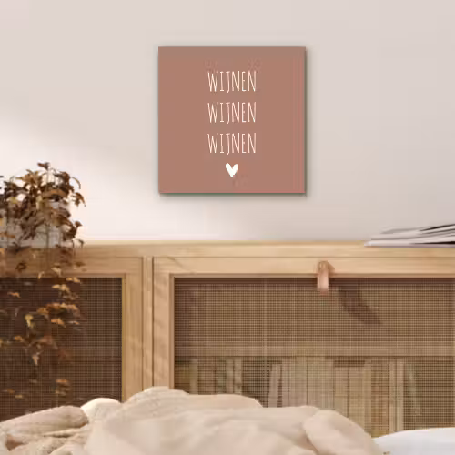 Spreuken - Wijnen wijnen wijnen - Quotes aluminium wit klein -sfeer3