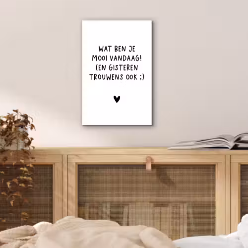 Spreuken - Wat ben je mooi vandaag - Quotes aluminium wit klein -sfeer3