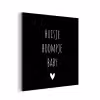 Spreuken - Huisje boompje baby - Quotes aluminium wit klein -3d
