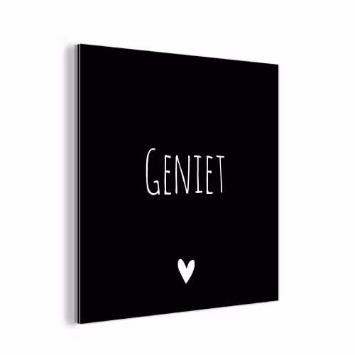 Spreuken - Quotes - Geniet aluminium wit klein -3d