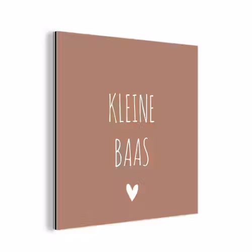 Spreuken - Quotes - Kleine baas aluminium wit klein -3d